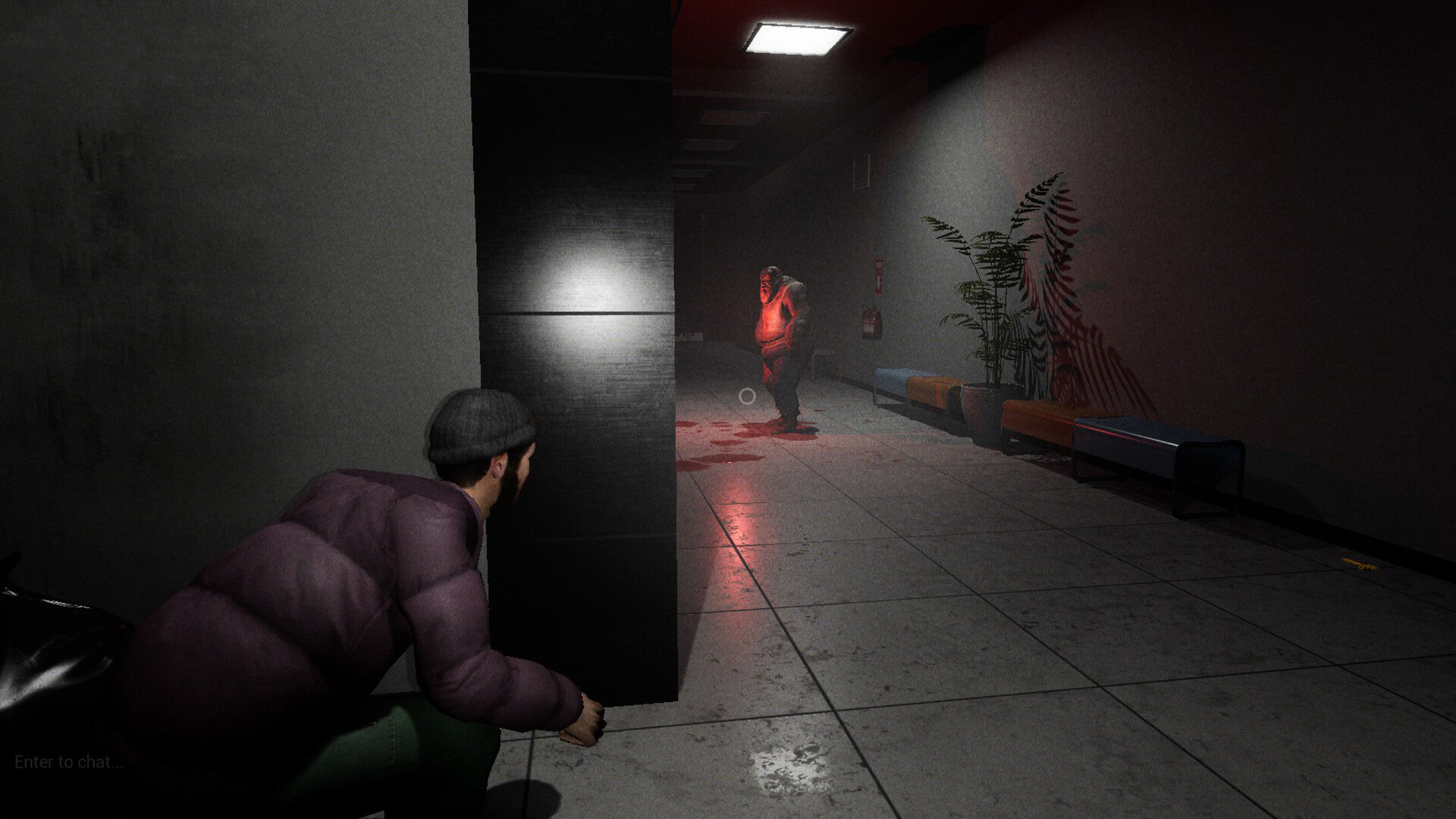 在陰暗的商場中探索