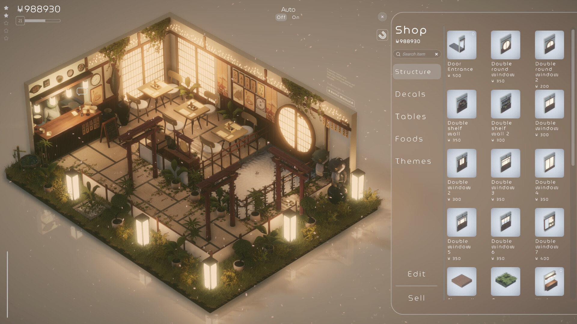 遊戲中玩家可以自由設計店鋪的內部裝潢。