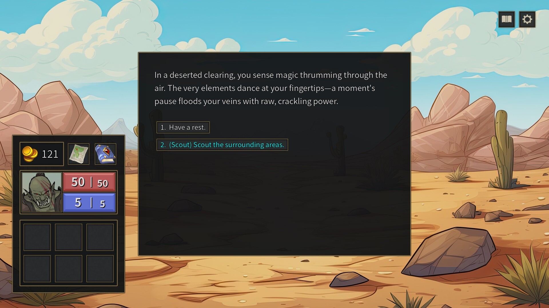 戰鬥後的獎勵選擇畫面