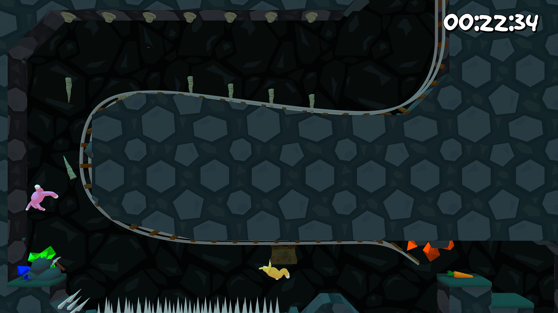 穿上噴射背包在空中爭奪胡蘿蔔。