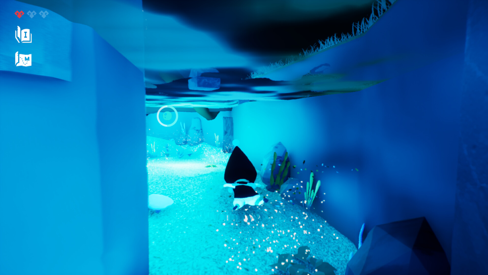 玩家需要躲避巨大生物的追擊。