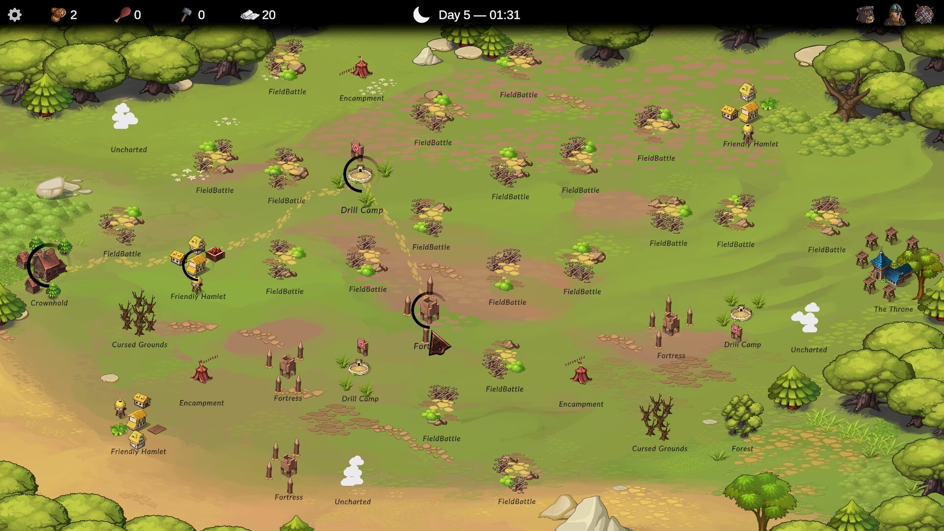 玩家可以在戰役地圖上指揮軍隊移動