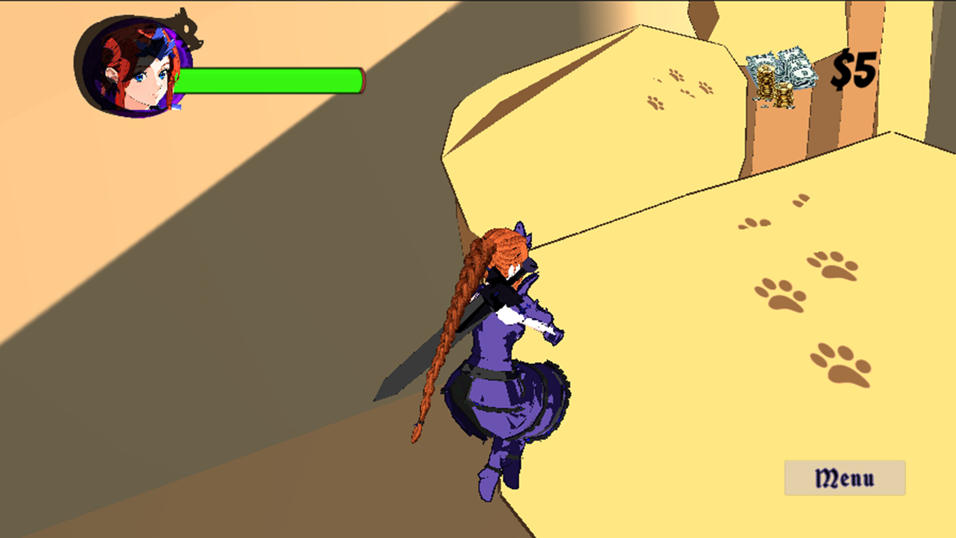 伊里亞在充滿奇幻色彩的場景中冒險