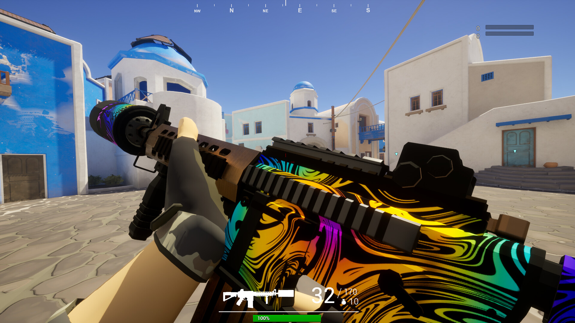 遊戲中激烈的巷戰場景