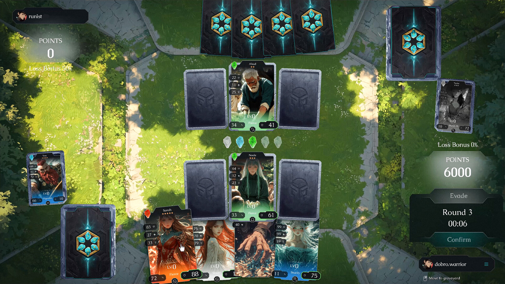 Dobro Goranku 遊戲的牌組編輯介面