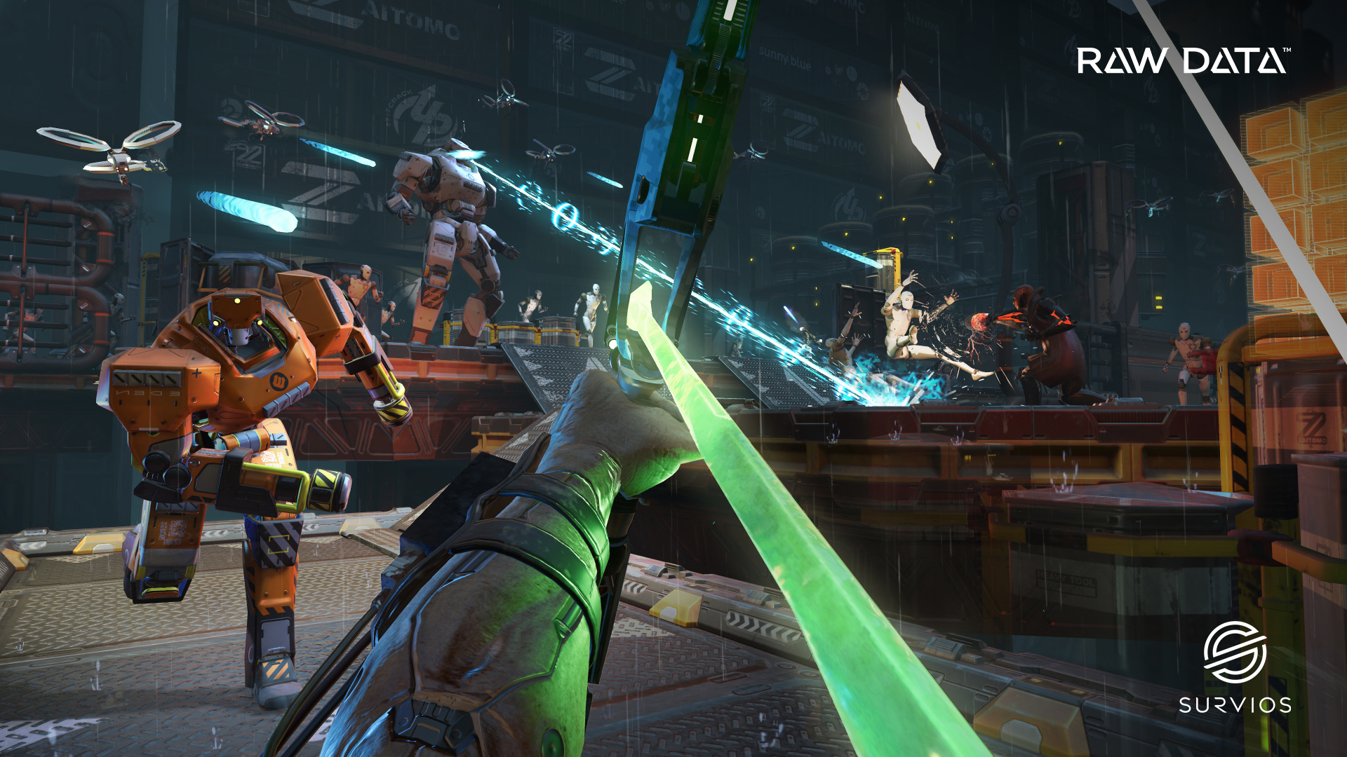 玩家在遊戲中與機器人軍團激烈交戰