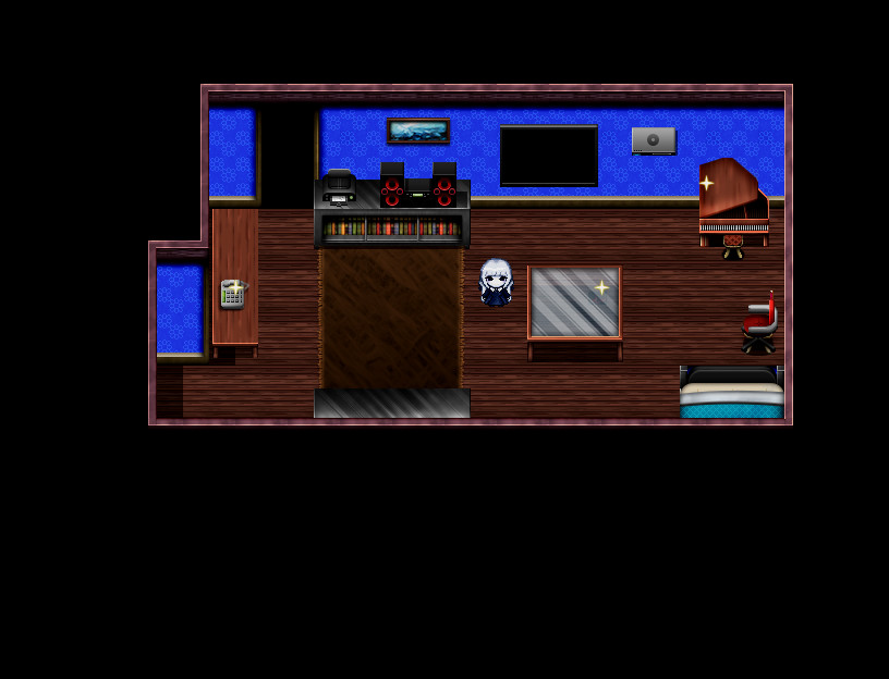 LUNA 遊戲中的場景,展現了其獨特的像素藝術風格和懸疑氛圍。