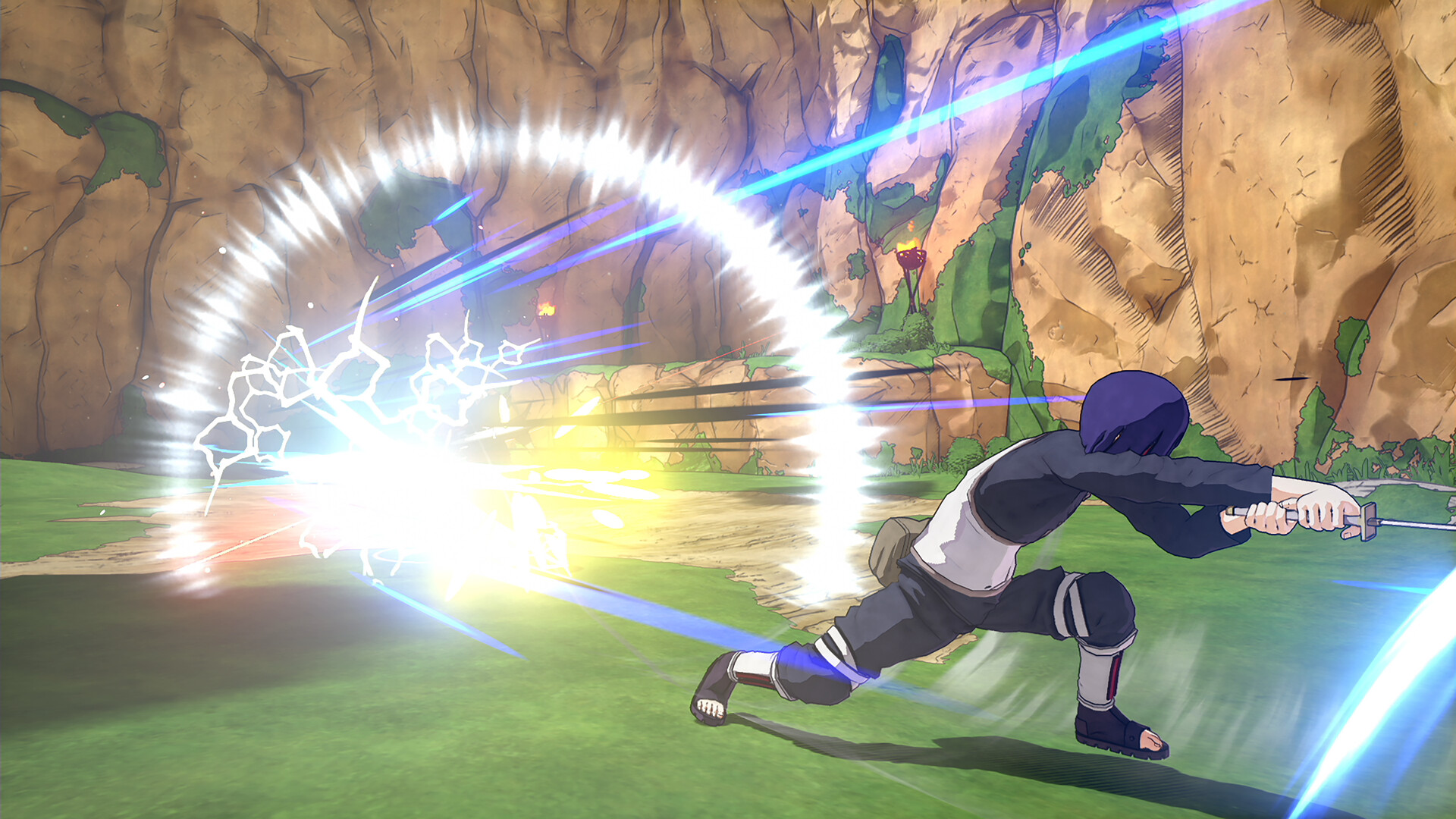 施展飛雷神斬擊的瞬間