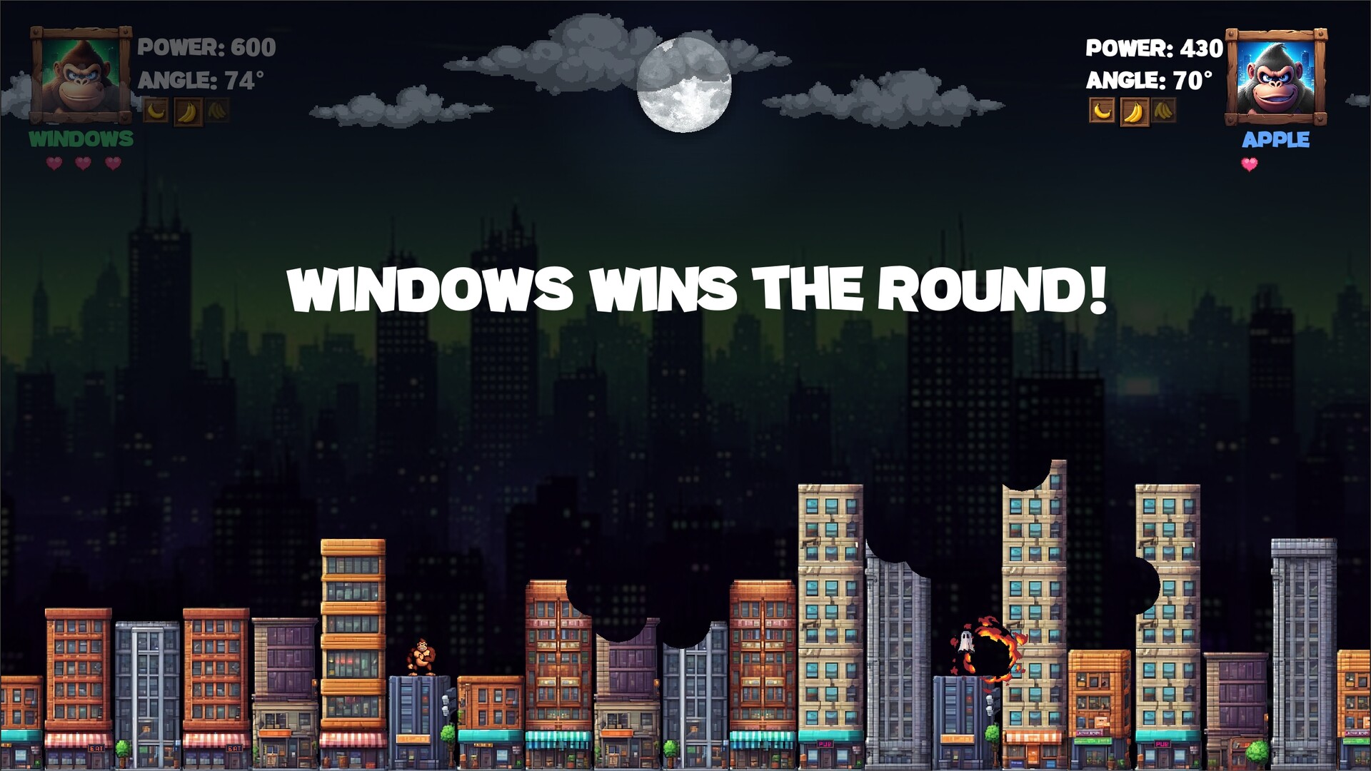 遊戲結束後的數據統計畫面