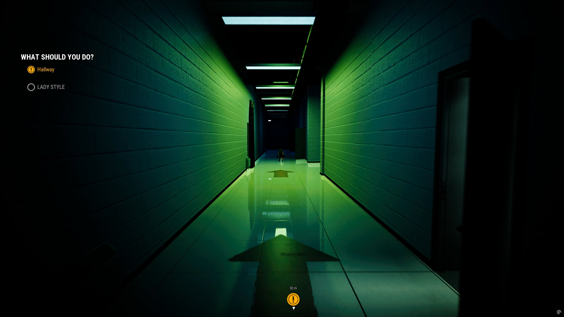 遊戲中一個充滿血跡的恐怖場景