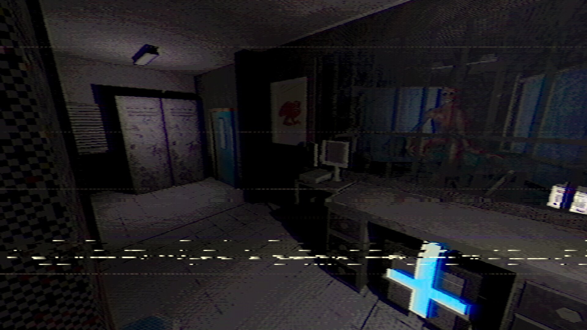 遊戲中的一個房間，光線昏暗，充滿神秘感