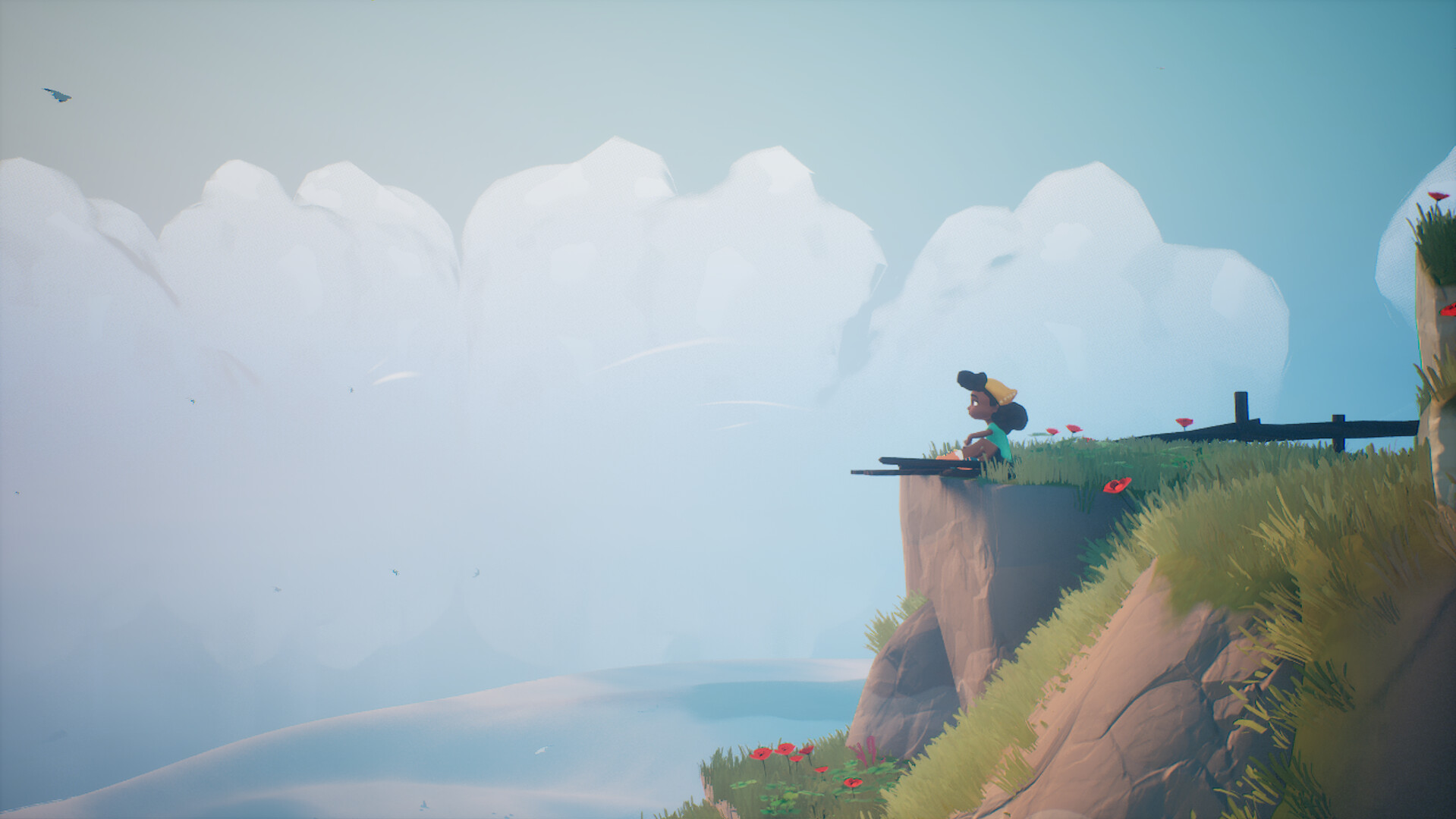 遊戲中色彩鮮艷且充滿生機的島嶼環境。