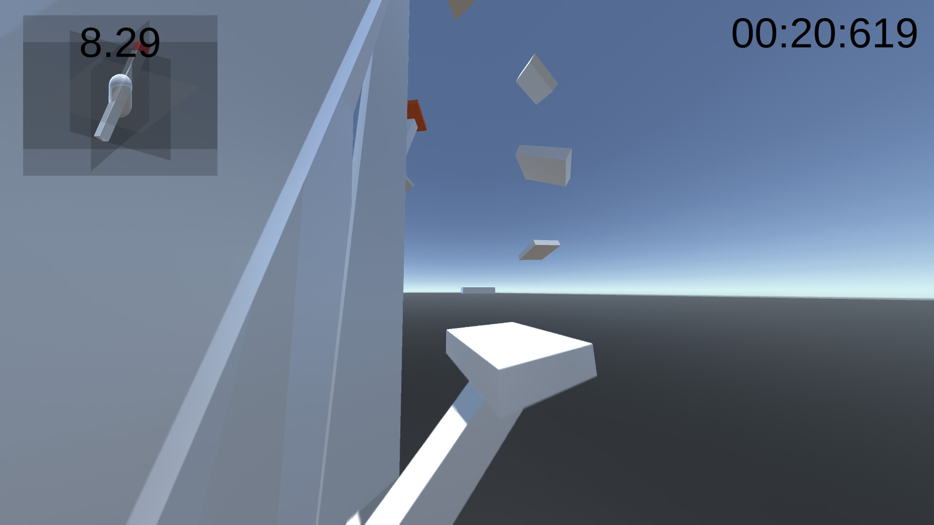 在空中進行高速衝刺的畫面。