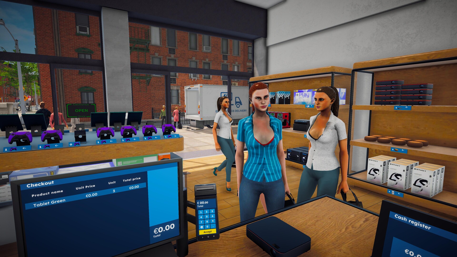 遊戲中玩家可以自由設計與佈置自己的電子超市