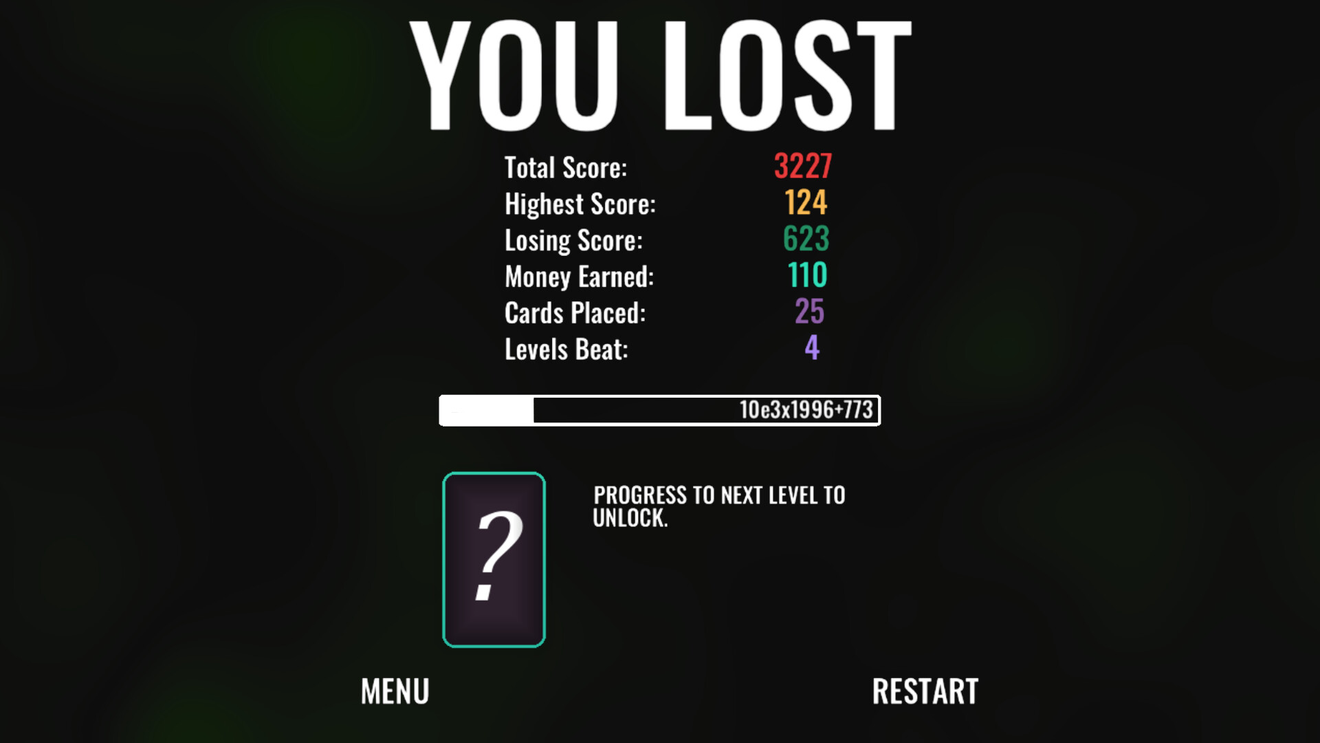 遊戲進程與等級提升畫面