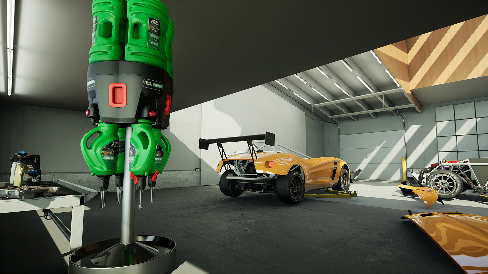 遊戲中的車庫環境