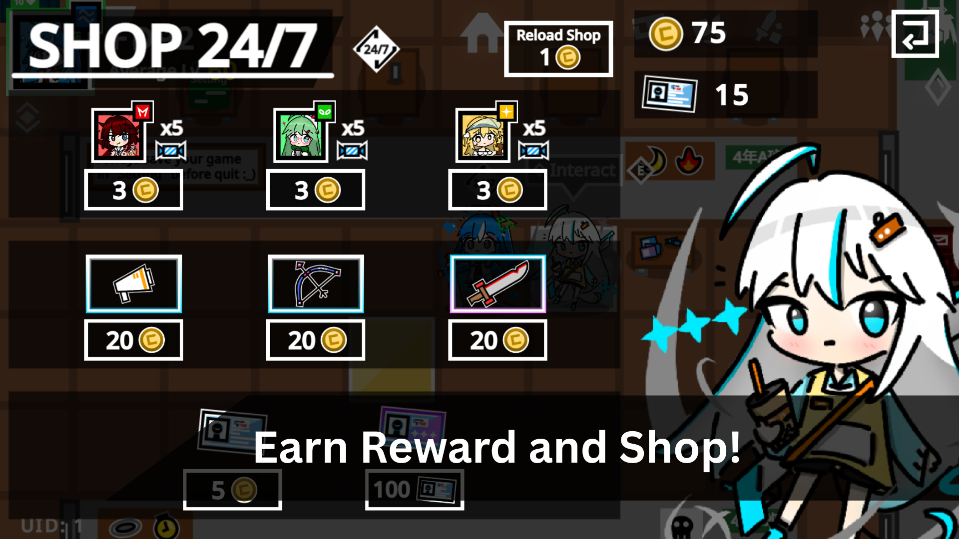 遊戲地圖探索畫面，角色在校園場景中移動。