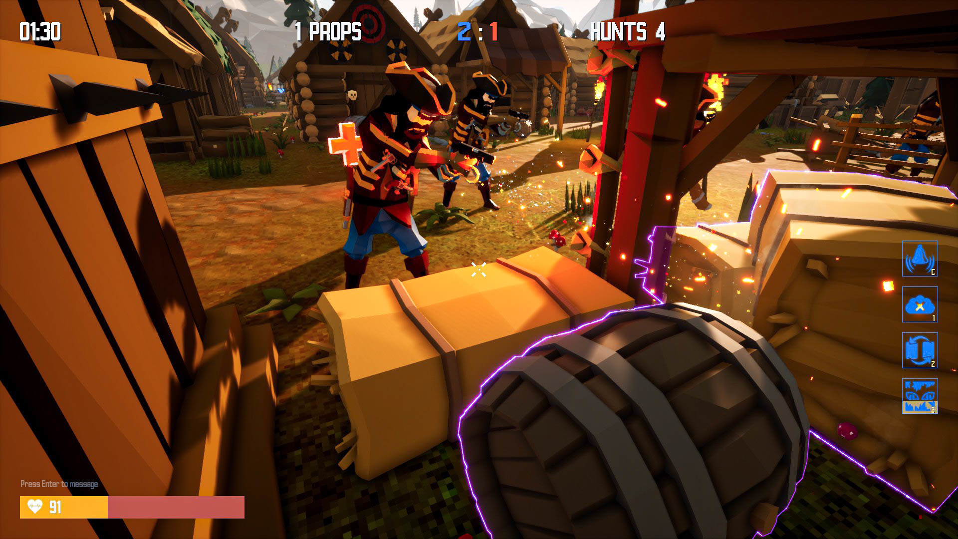 成功偽裝成物件的玩家