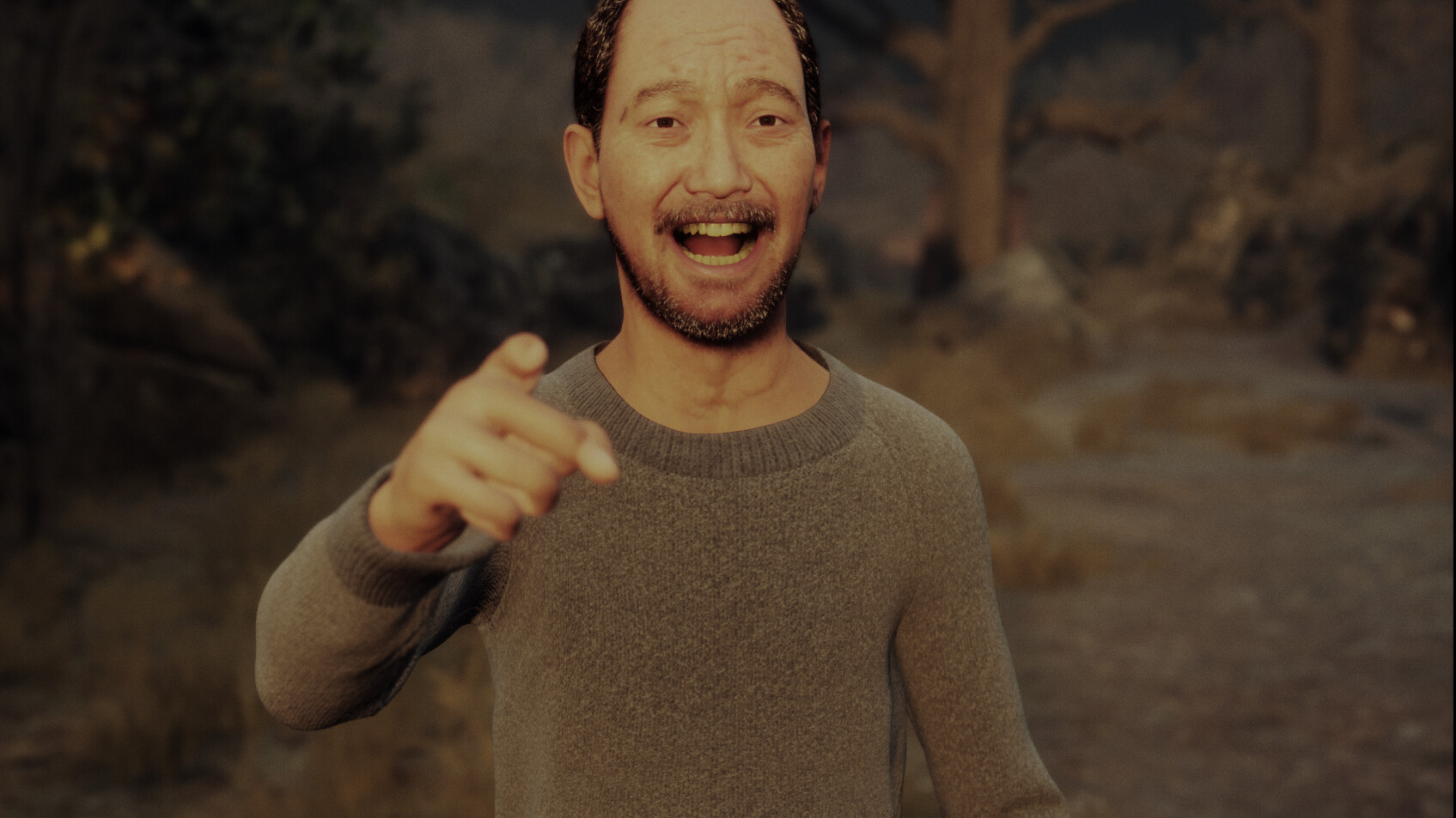 遊戲中充滿詭譎氣氛的場景