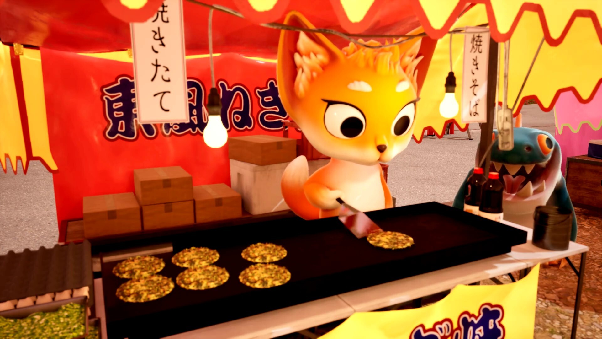 遊戲中的村莊場景，看似平靜的背後暗藏危機。