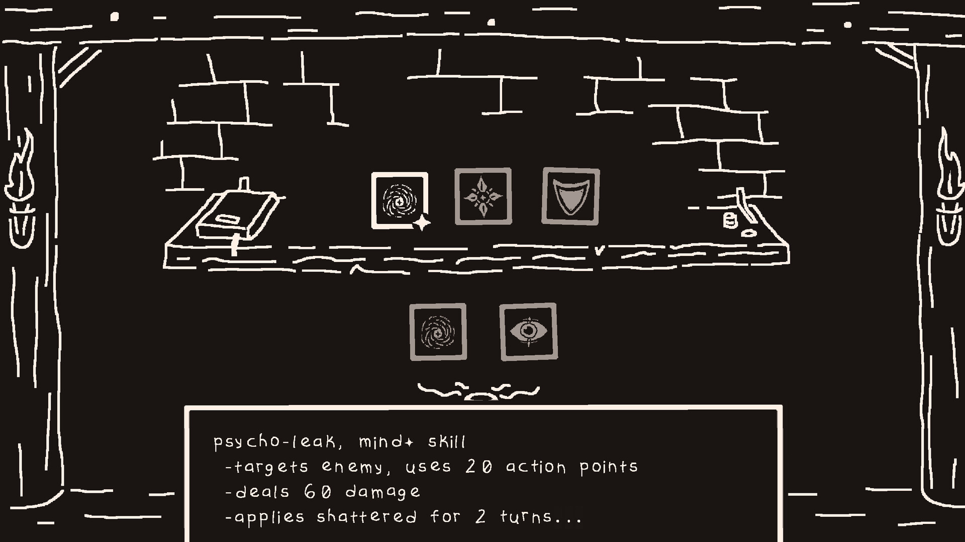 遊戲中的回合制戰鬥場景,玩家正在選擇卡牌。