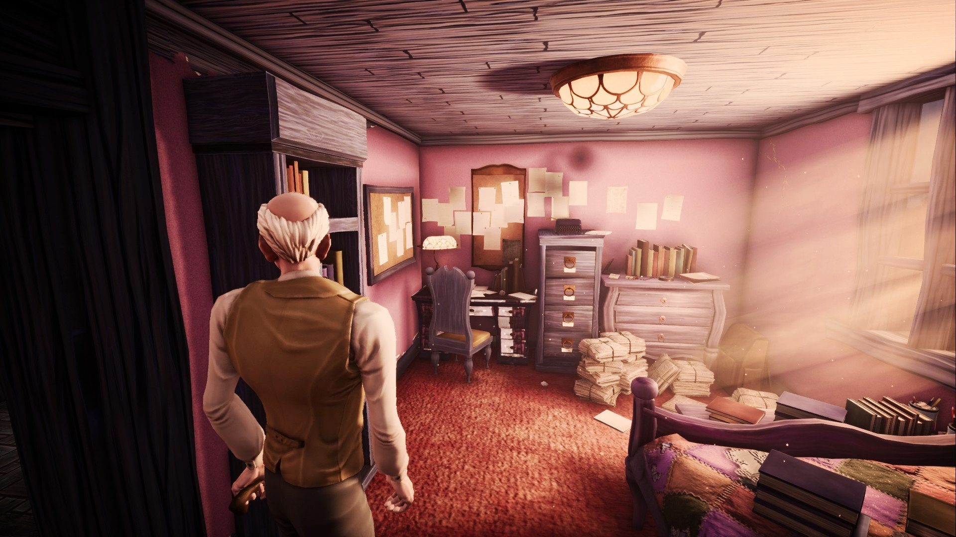 與兒時好友一同放風箏