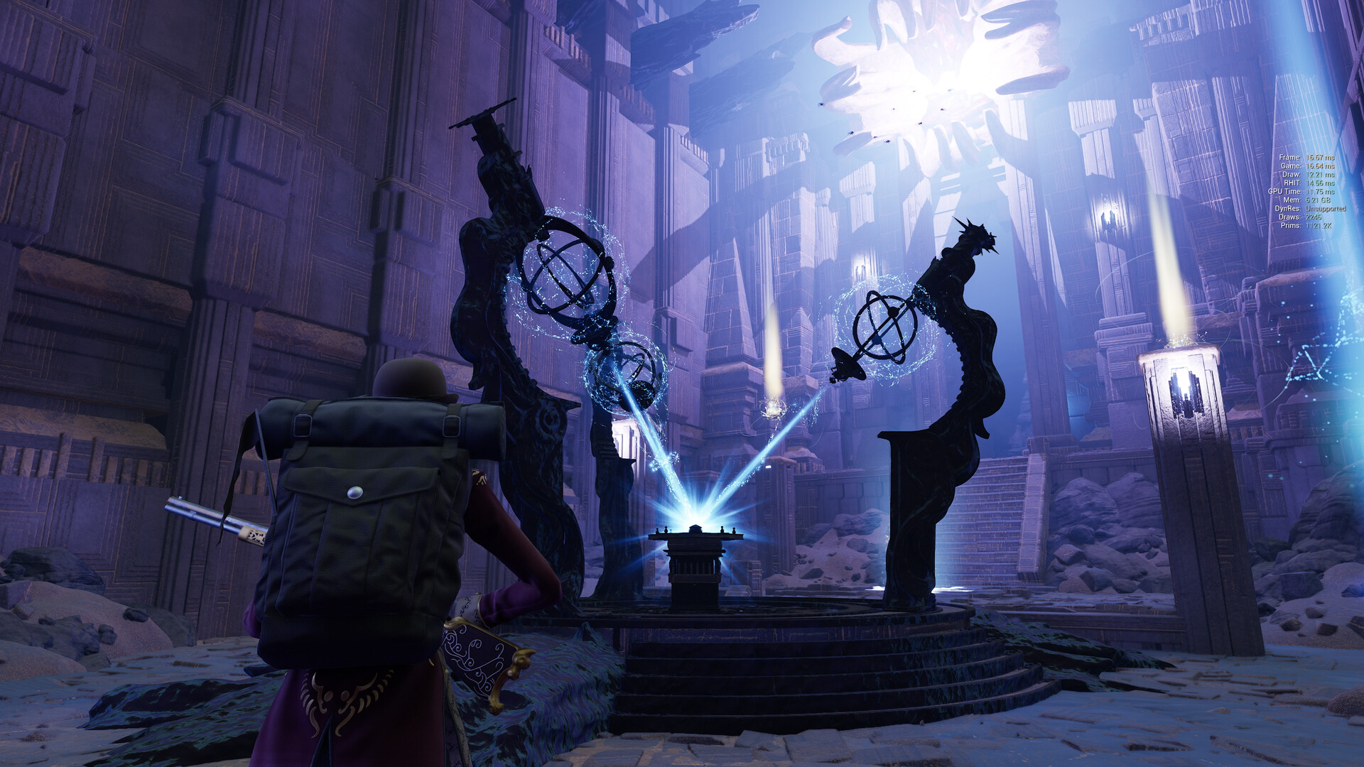 玩家在夜鶯傳說中對抗巨型生物