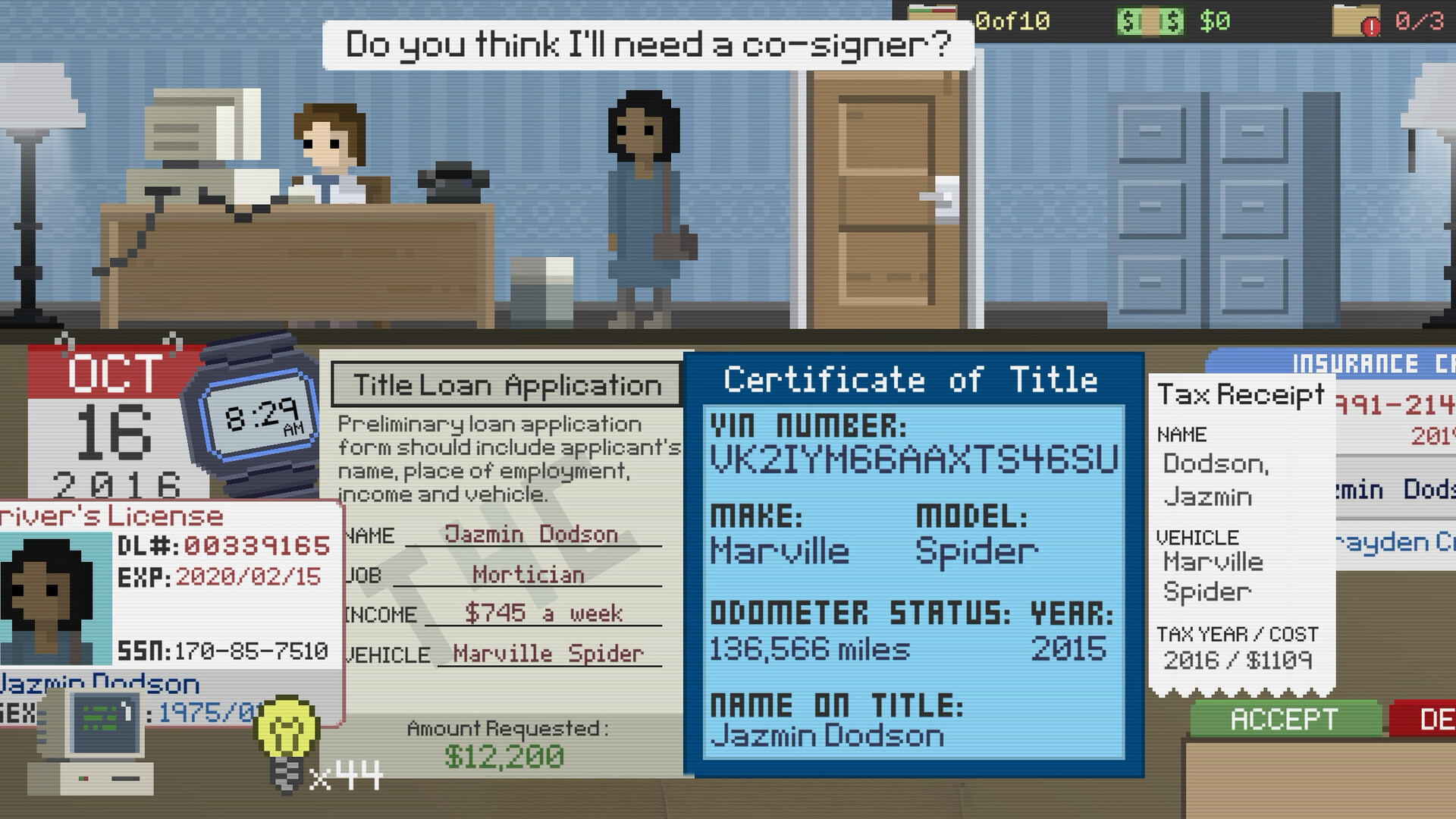 玩家與客戶進行對話