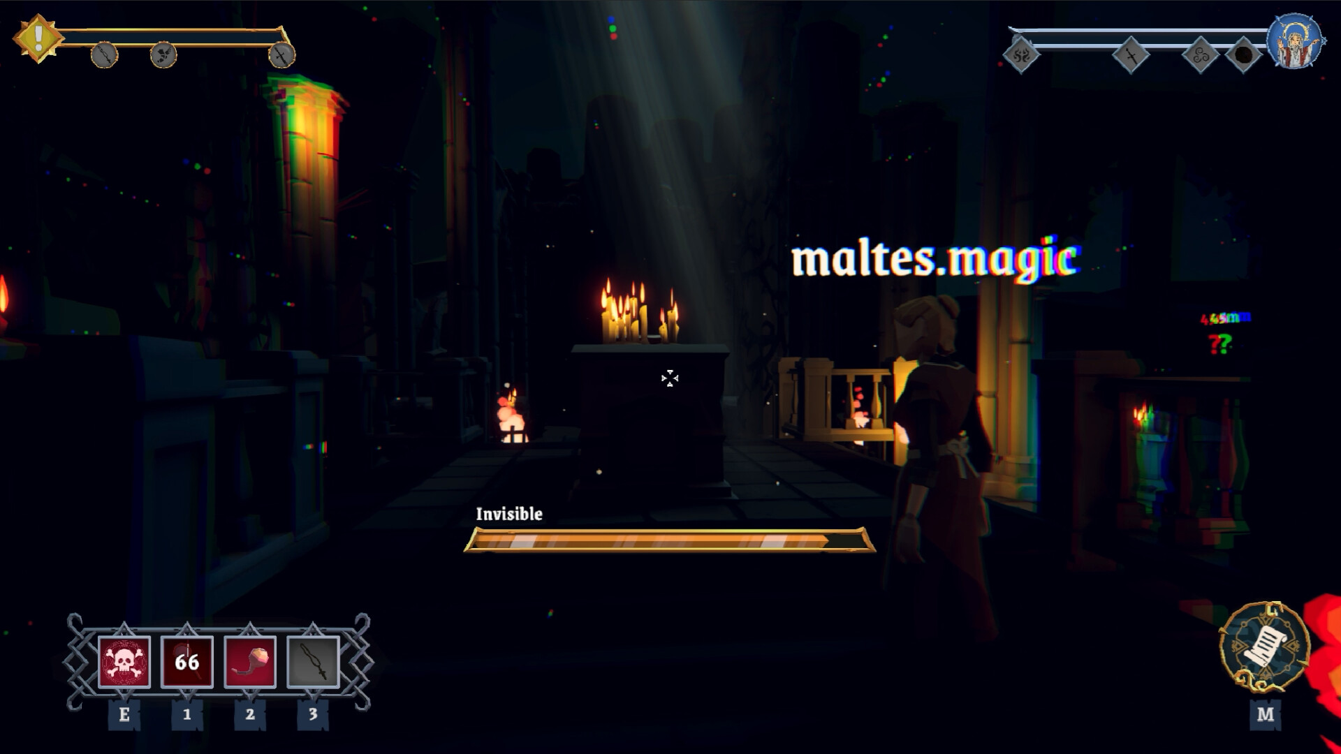 玩家在陰暗的森林中探索