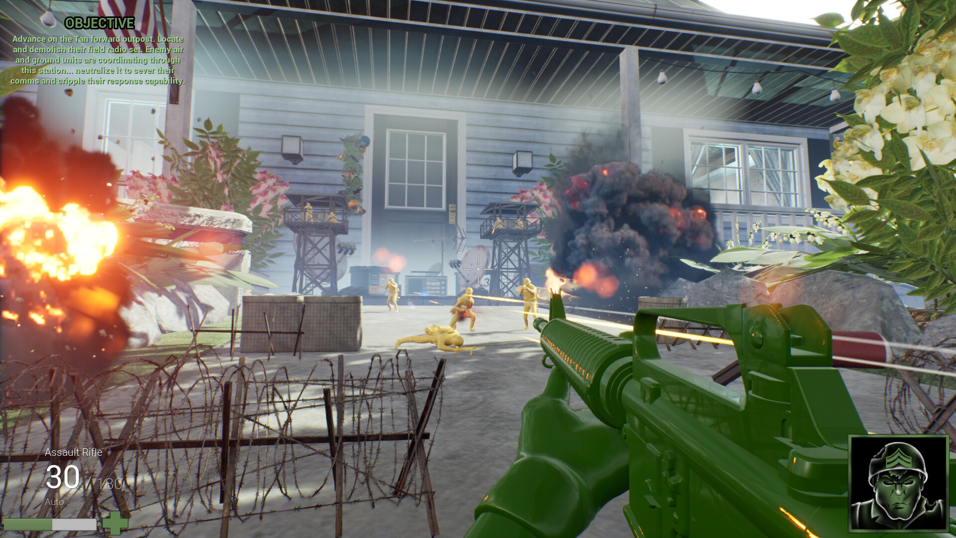 玩家正在對抗一隻巨大的變異螞蟻敵人