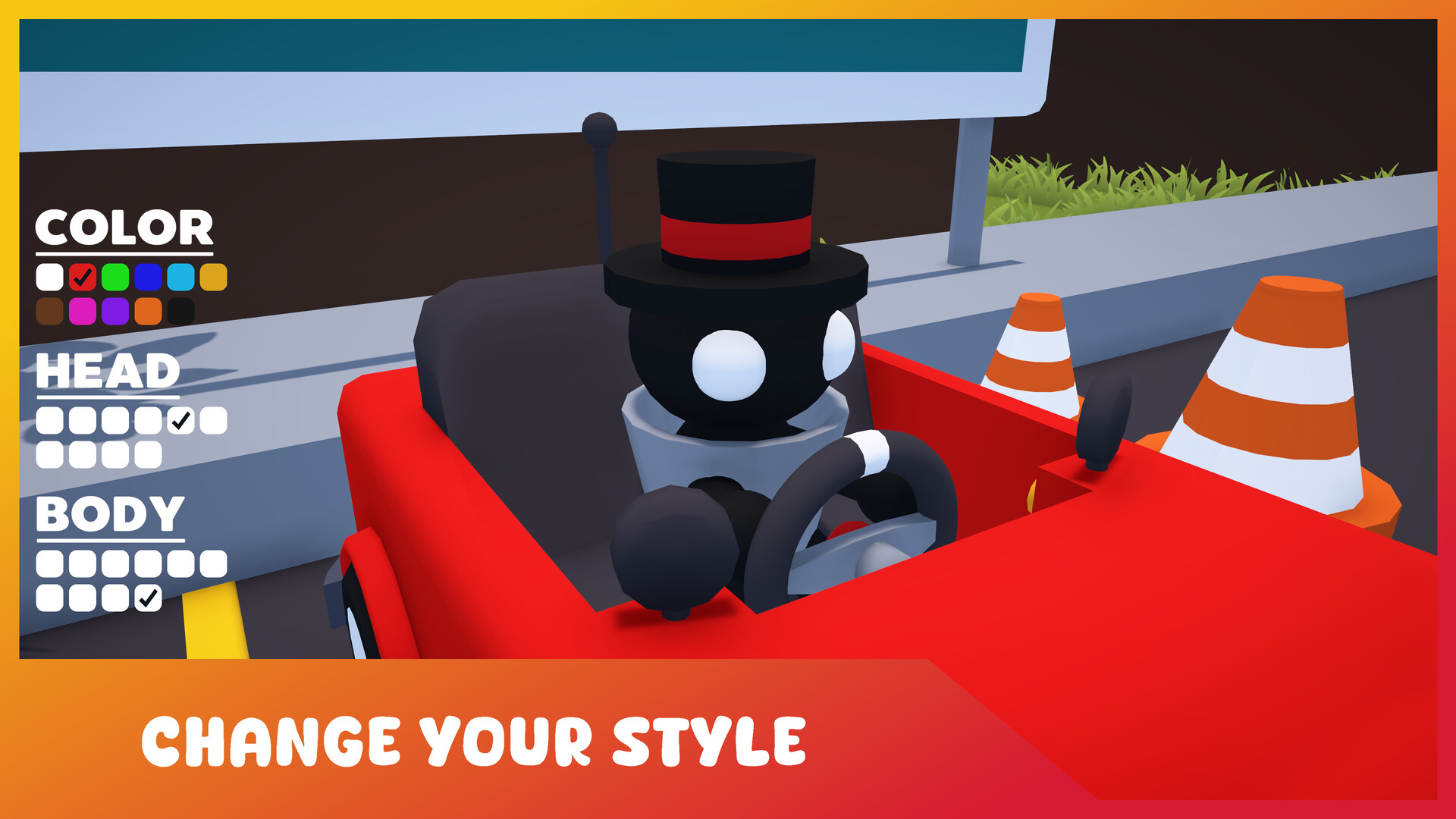 多人合作模式，多輛汽車擠在同一條狹窄的賽道上。