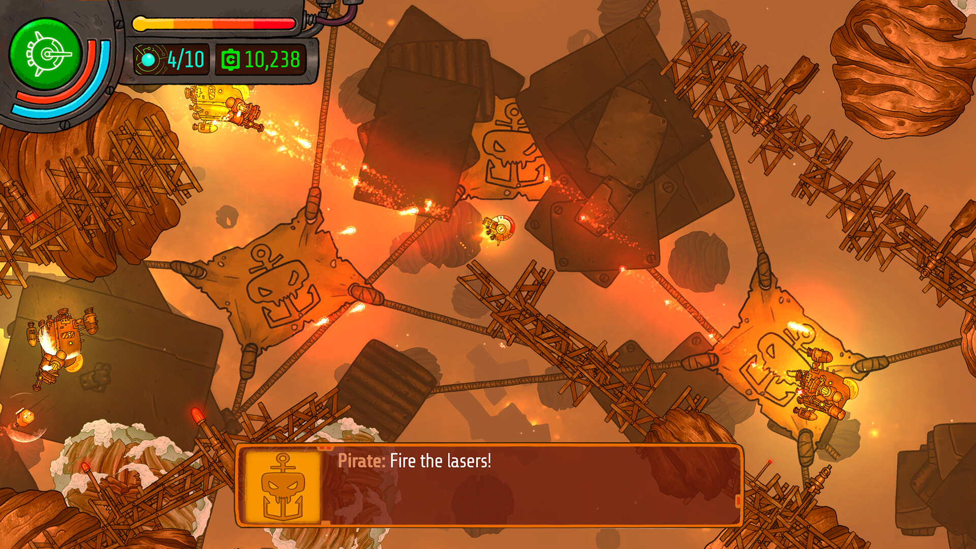 主角與機器人夥伴 Matey 探索充滿奇特生物的星球