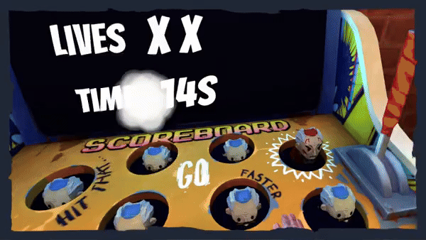 打地鼠小遊戲畫面