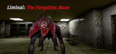 遊戲的主視覺圖，呈現出無盡且詭異的黃色走廊。