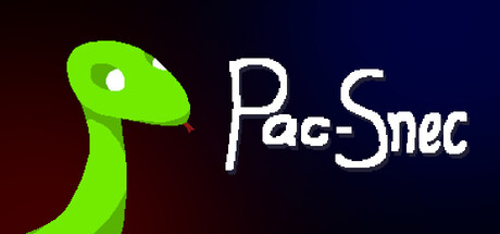 Pac-Snec 遊戲主視覺，展示了貪食蛇在迷宮中被鬼魂追逐的場景
