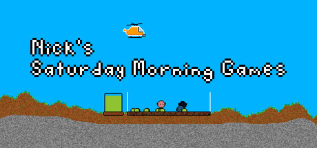 遊戲的主視覺，展現了像素風格的直升機與可愛角色