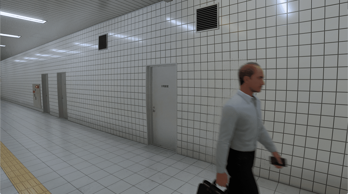 與遊戲中標誌性的路人擦肩而過