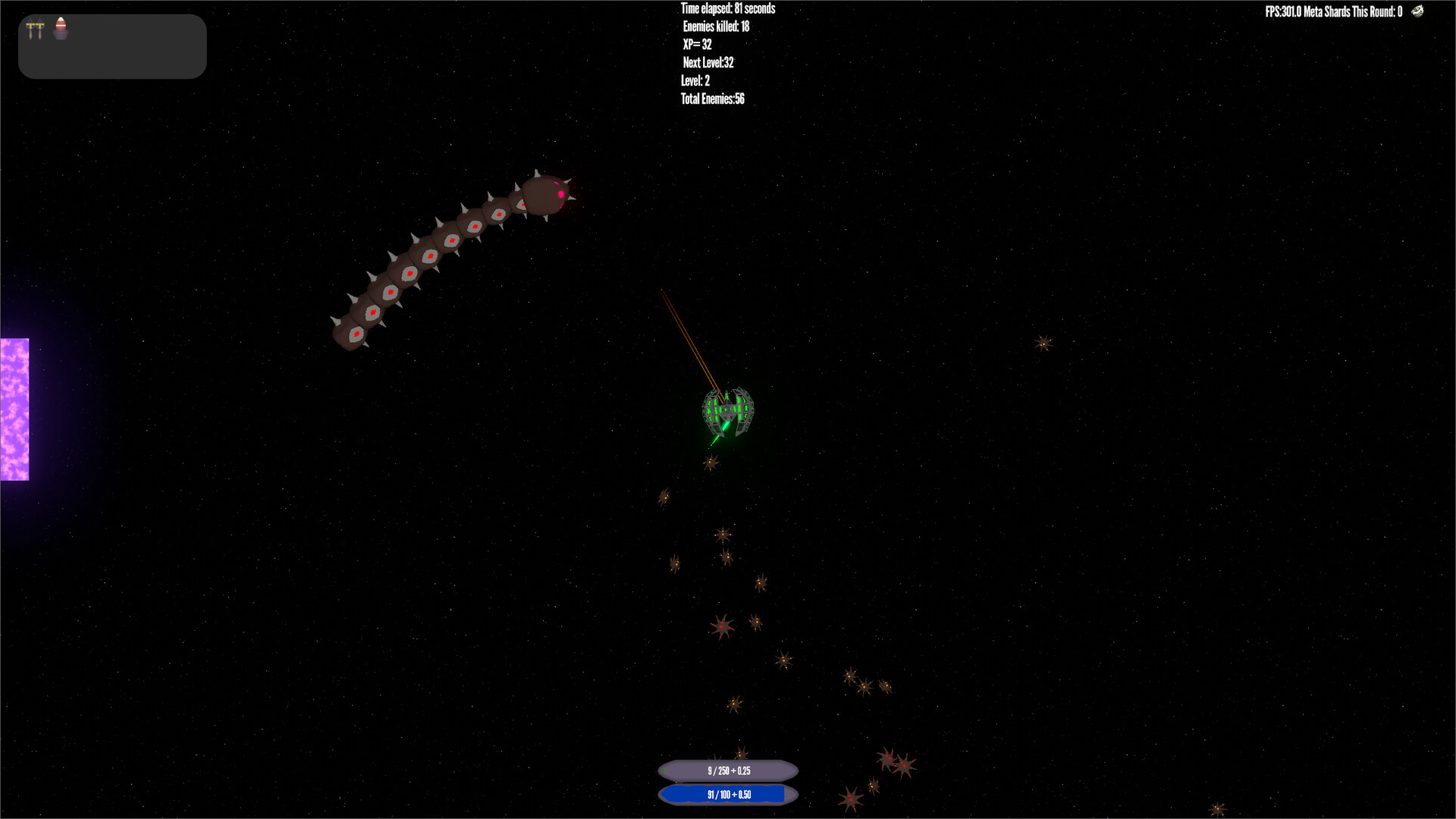 面對巨大的外星頭目