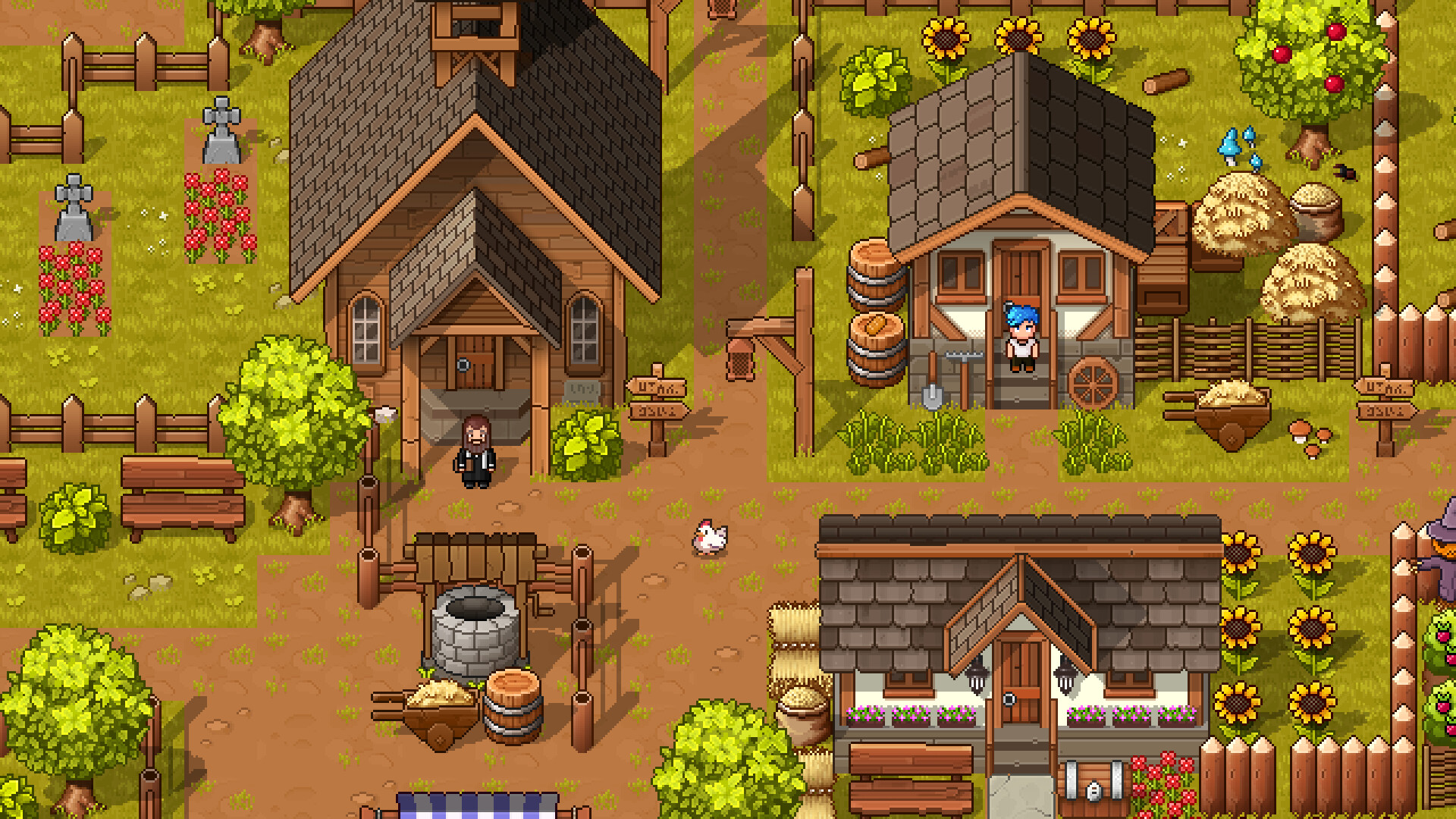 遊戲中角色在森林中探索與收集資源