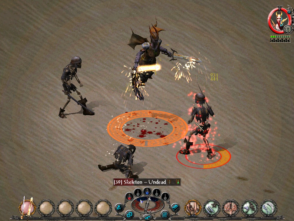 角色在城鎮中與 NPC 互動