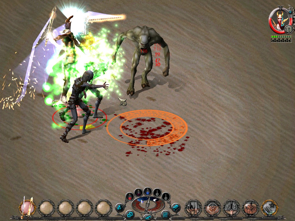 與體型巨大的蜘蛛戰鬥