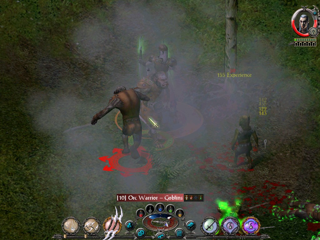 角色騎在馬背上戰鬥的英姿