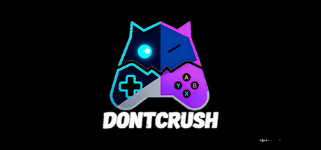 DONTCRUSH 遊戲主視覺圖,展示了四個可愛的角色在充滿陷阱的關卡中冒險