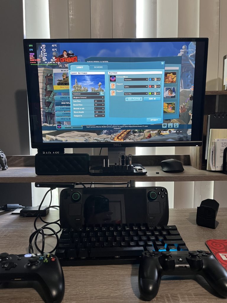 使用多種控制器進行本地多人遊戲