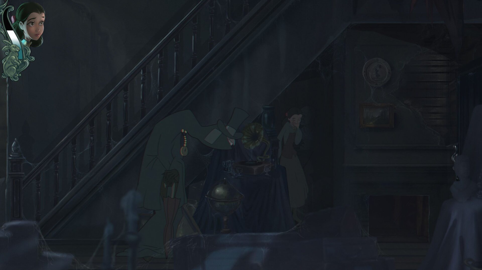 巨大的兔子怪物在追逐主角