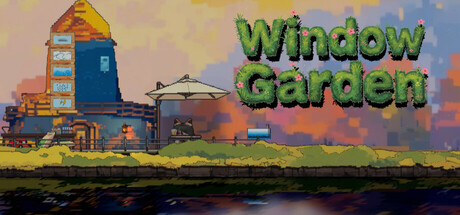 遊戲的主視覺圖，展示了一個溫馨的窗邊花園場景。
