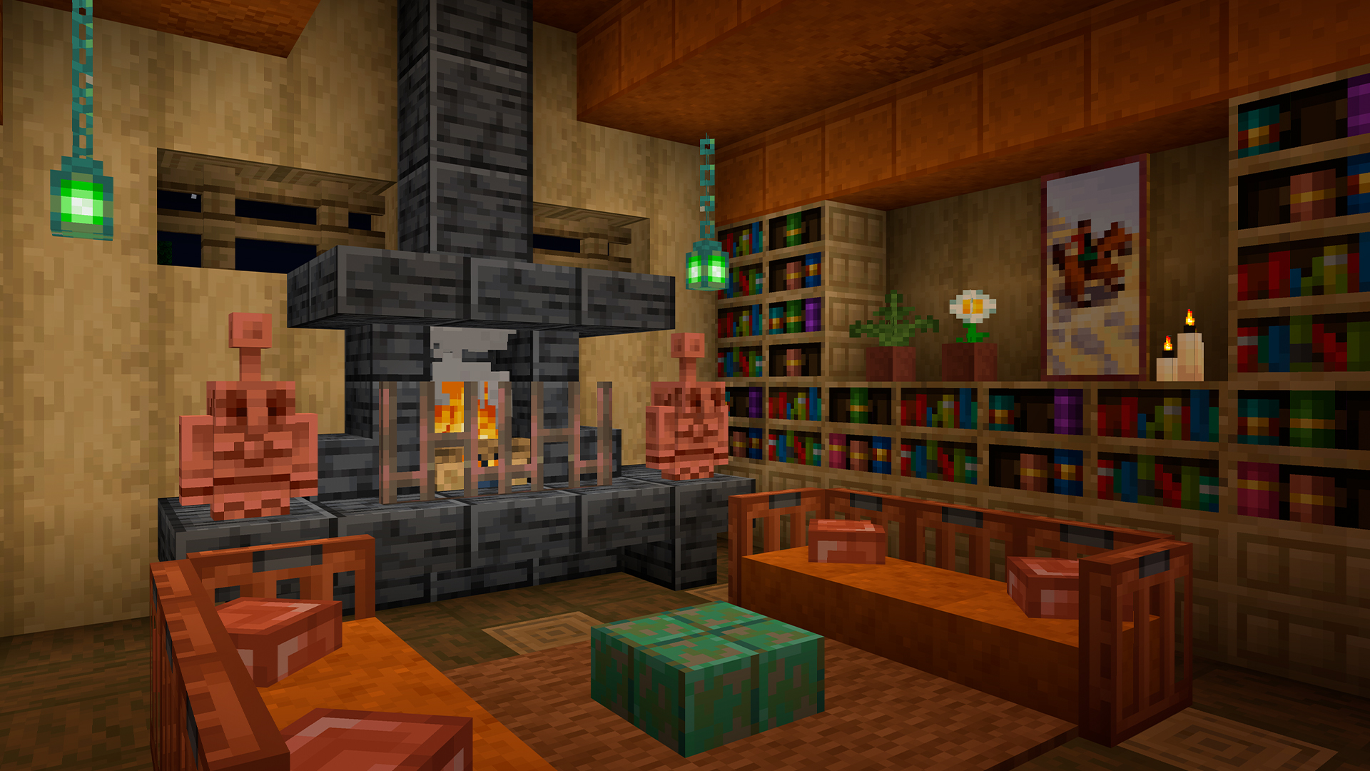 不同姿勢的銅魔像雕像