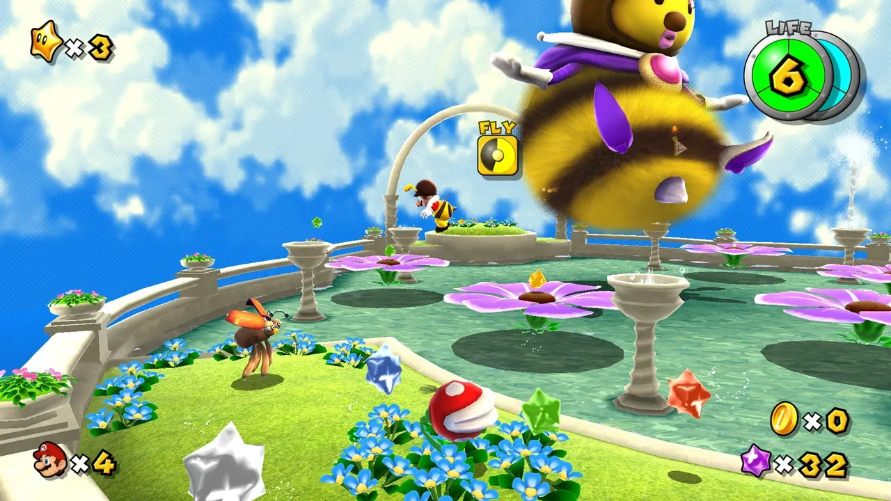 超級瑪利歐銀河一代遊戲畫面