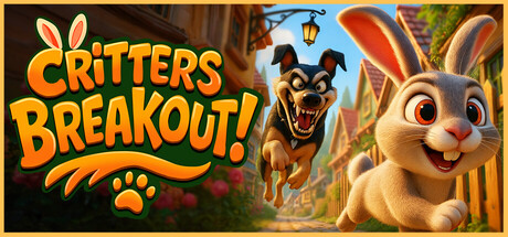 遊戲的主視覺圖,展現了可愛的萌寵與追捕者。