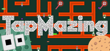 遊戲的主視覺圖,展示了主角 Po-G 在色彩繽紛的實驗室中跳躍的場景。